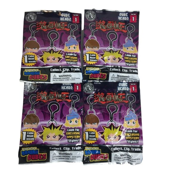 Yu-Gi-Oh Cube Heads Clip On Keyring Blind Bag Wish Factory Kawaii  YuGiOh New - Picture 1 of 12